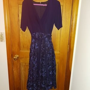 ALEX EVENING NAVY DRESS SIZE 10